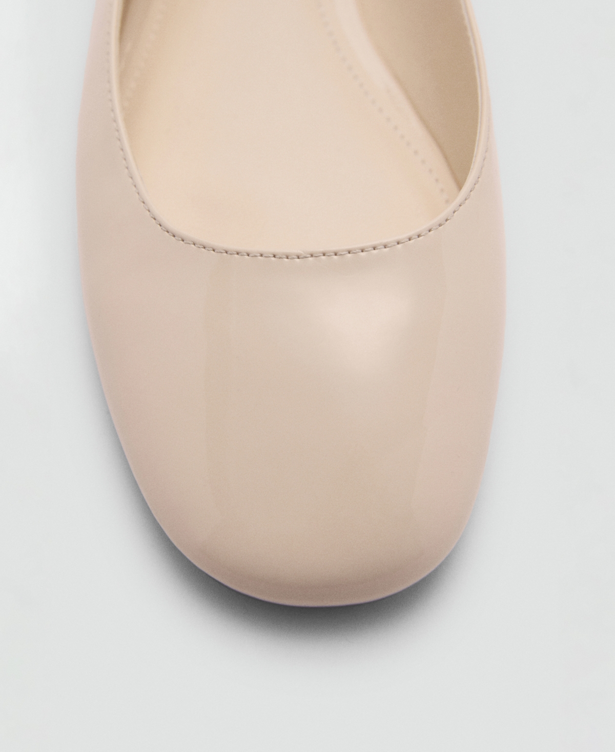 Mango Patent Leather-effect Ballet Flats Burgundy In Burgundy
