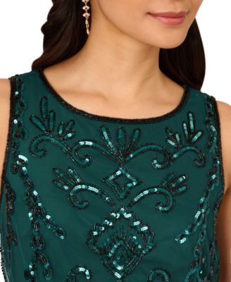 Women's Boat-Neck Embellished Sheath Dress