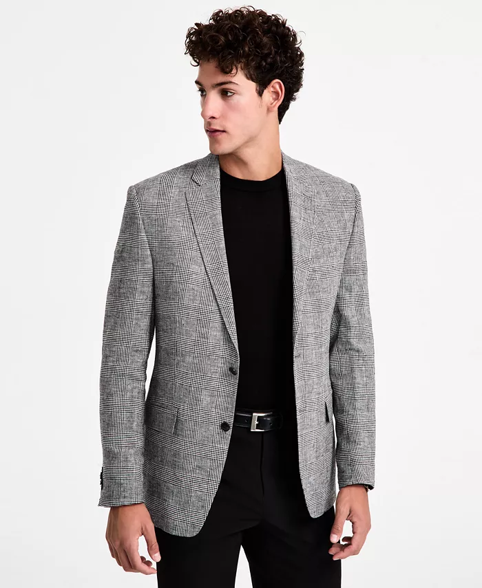 Men's Classic-Fit Linen-Blend Blazer - thumbnail 6