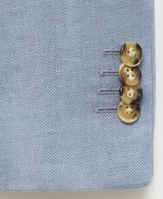 MANGO Men's Herringbone Linen Suit Jacket