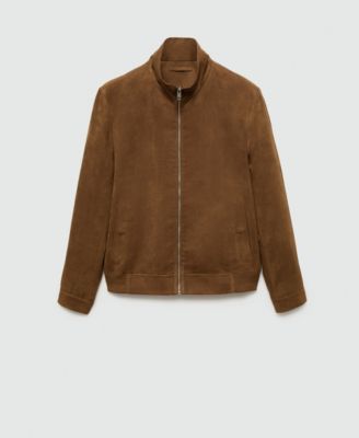 MANGO Men's Slim-Fit Faux-Suede Jacket