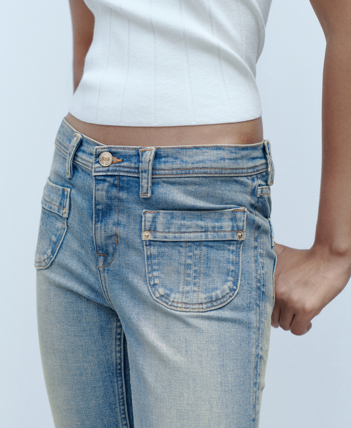Mango Women's Straight Capri Jeans
