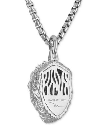 Marc Anthony Men's Diamond Lion Pendant Necklace (1/10 ct. t.w.) in Sterling Silver-Plate, 24" + 2" extender, BVP1071-WSSC4