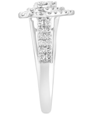 EFFY&reg; Diamond Heart Halo Cluster Ring (1-1/20 ct. t.w.) in 14k White Gold