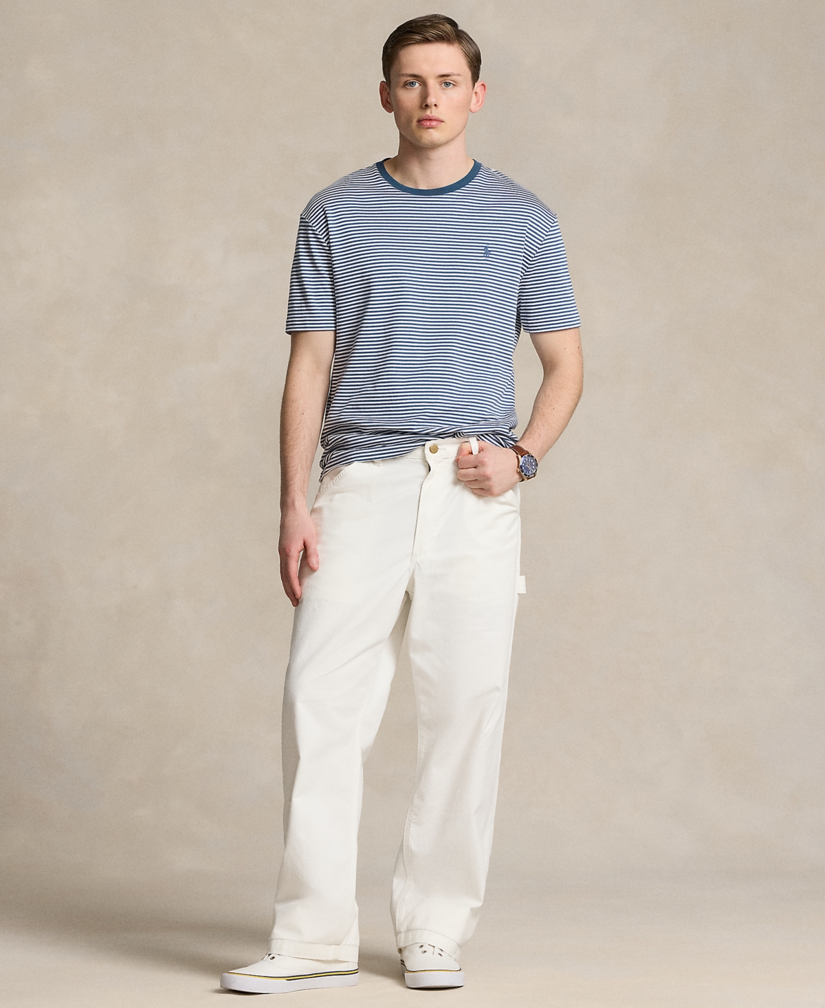 Polo Ralph Lauren Men's Custom Slim Fit Soft Cotton T-Shirt -white