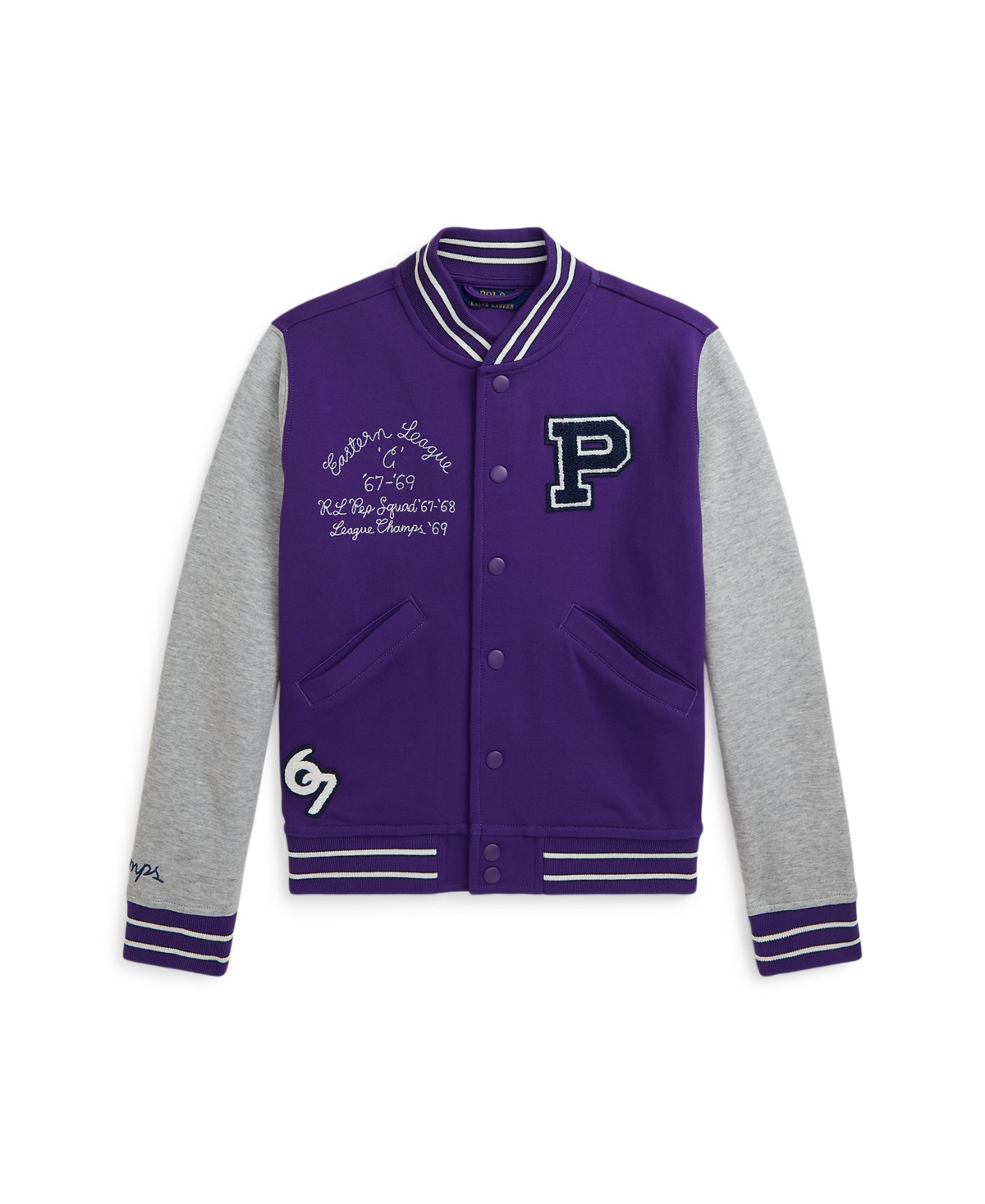 Polo Ralph Lauren Big Girls Double Knit Baseball Jacket
