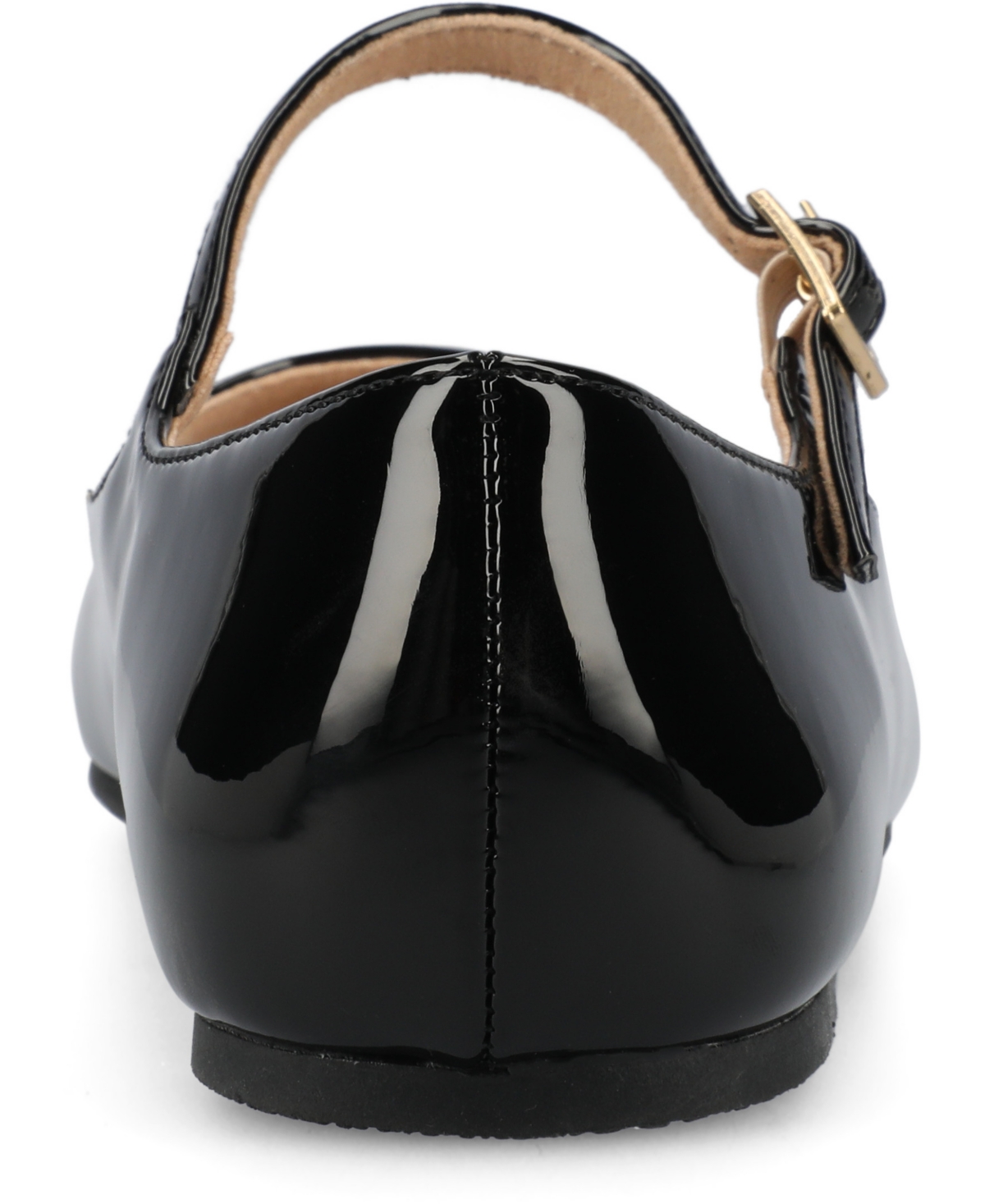 Shop Journee Collection Women's Carrie Square Toe Mary Jane Flats In Black Patent