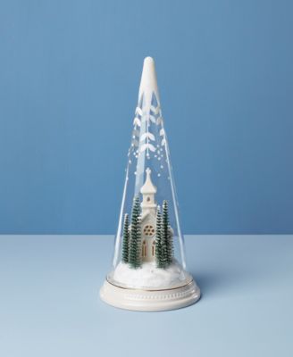 Merry & Magic Lit Glass Scene Church