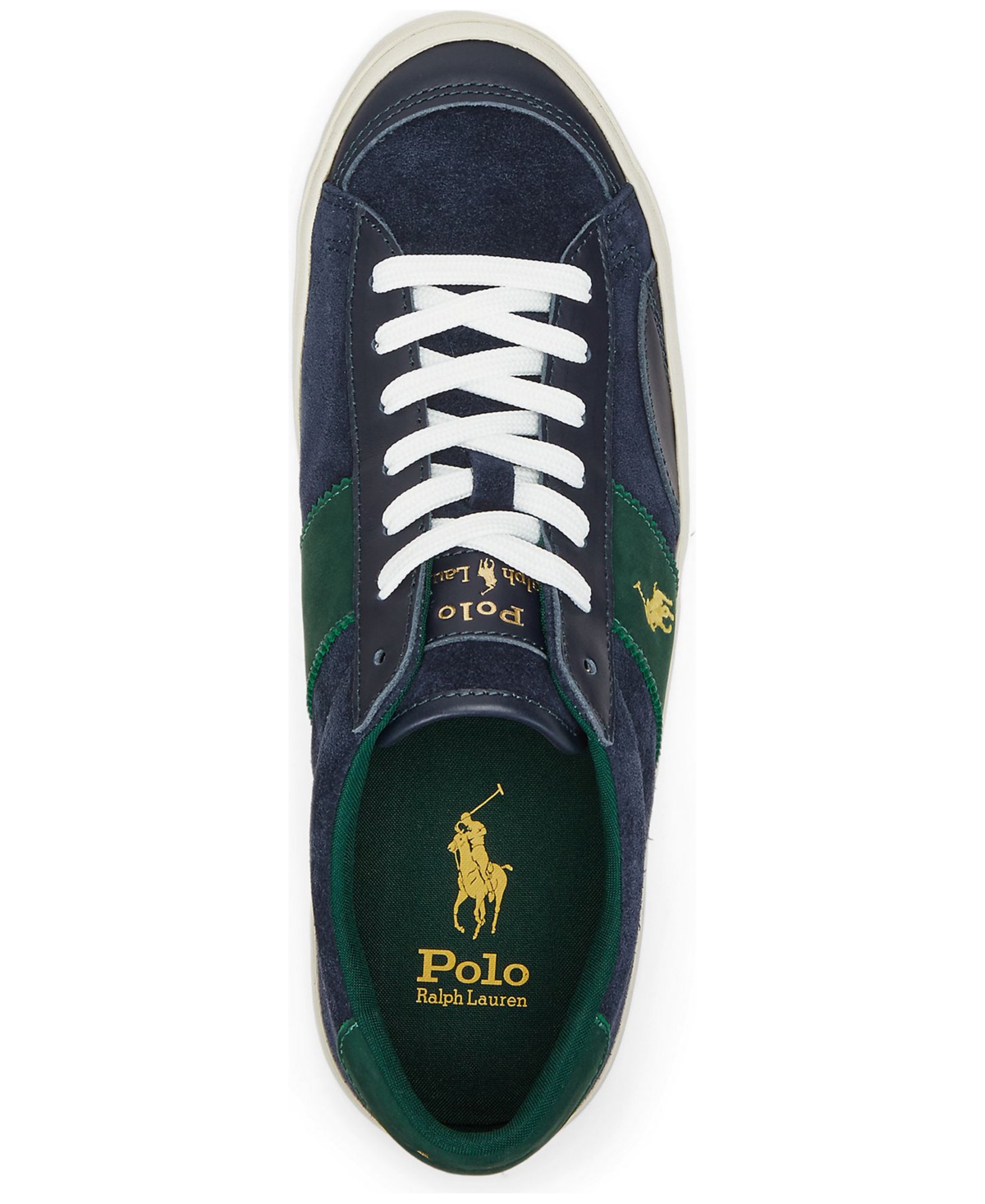 Polo Ralph Lauren Men's Sayer Leather-Suede Sneaker -FOREST