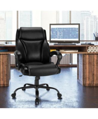400 Pounds Big and Tall Adjustable High Back Leather Office Chair