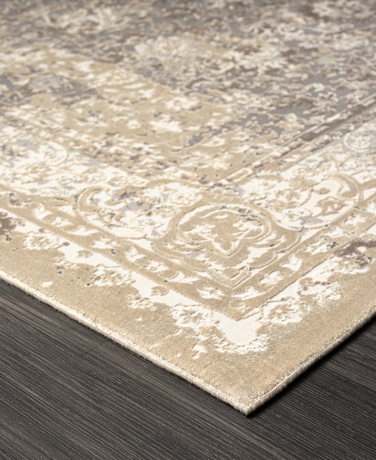 Lr Home Cheshire Chesh-121 2'6''x9'9'' Runner Area Rug In Gray Beige