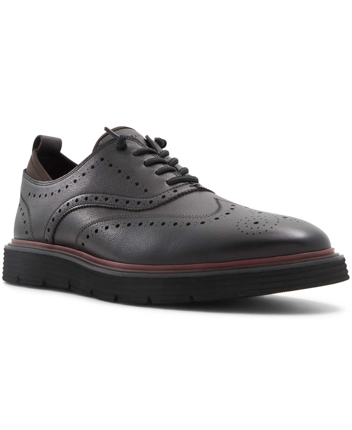 Men's Colindale Wingtip Lace Up Dress Casual Sneakers In Black