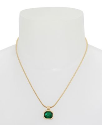 Faux Stone Gem Pendant Necklace