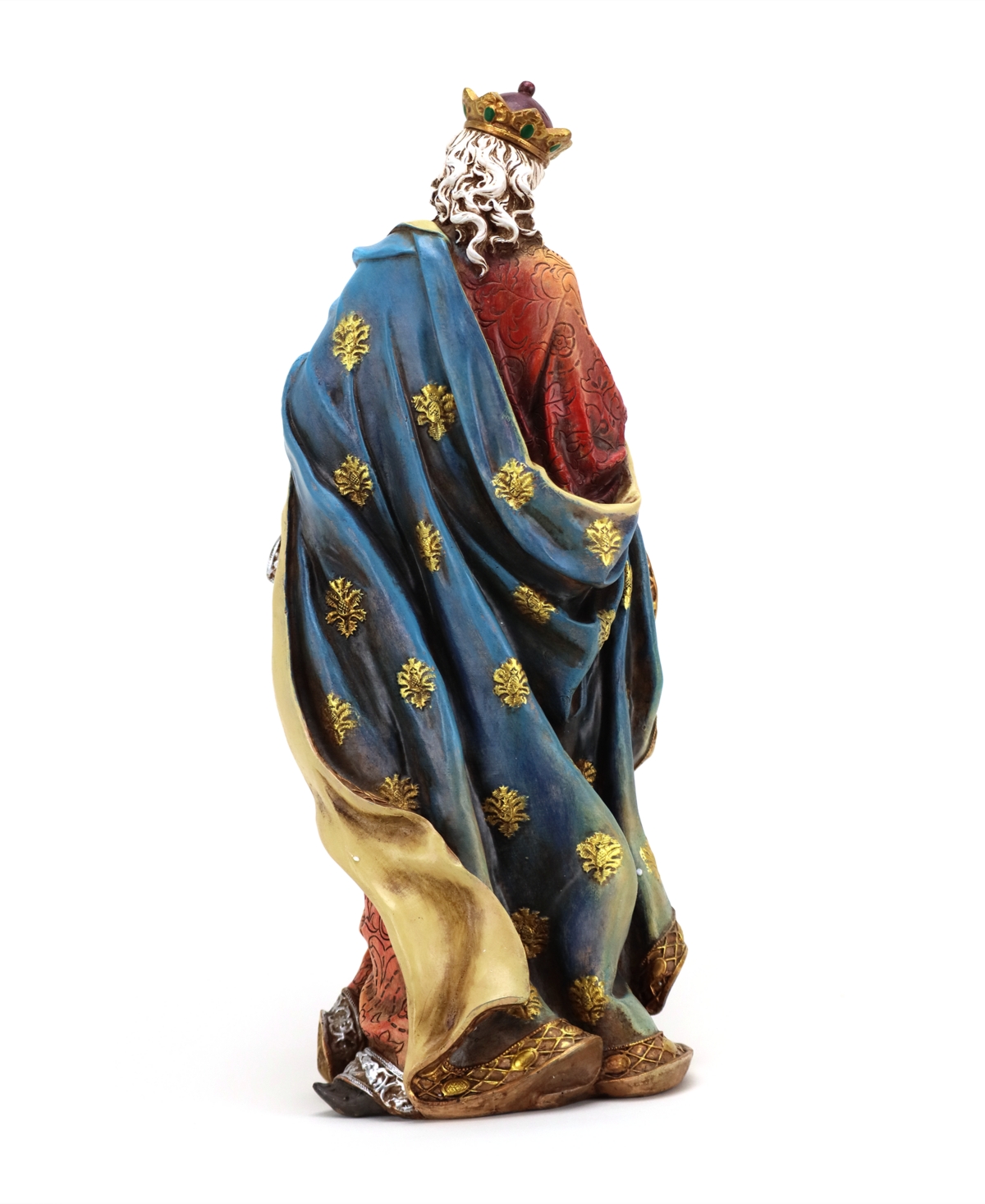 Napco Nativty Set 6 Extra Large Pieces In Green,blue,red