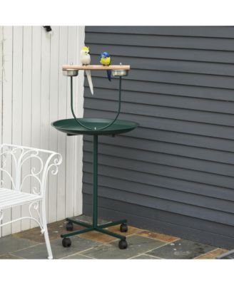 48" Rolling T-Stand Bird Training Activity Playground With Perch
