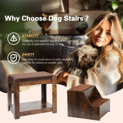 Multi-Level Pet Bed with Removable Step and Cushion