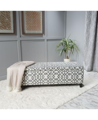 Geo-Upholstered Storage Bench Style and Function in One