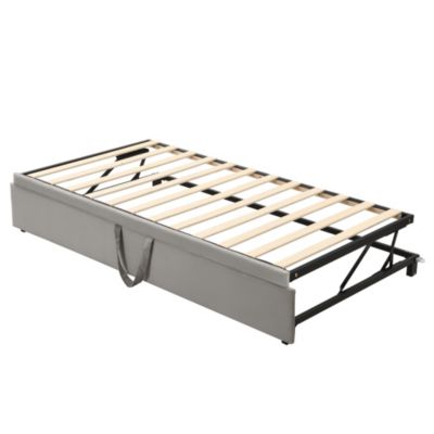 Twin Size Upholstered daybed with Pop Up Trundle