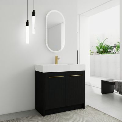 36" Freestanding Vanity with Resin Sink & Soft-Close Door