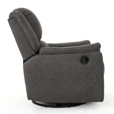 Streamdale Cozy Charcoal Swivel Glider Recliner
