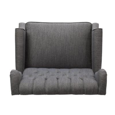 1 Count Fabric Contemporary Nailhead Wingback Pushback Recliner