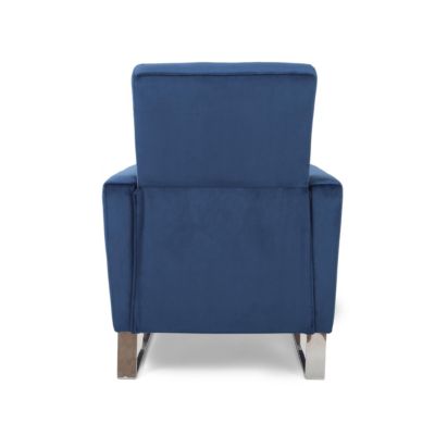 Modern Glam Velvet Recliner Chair with Push-Back Function