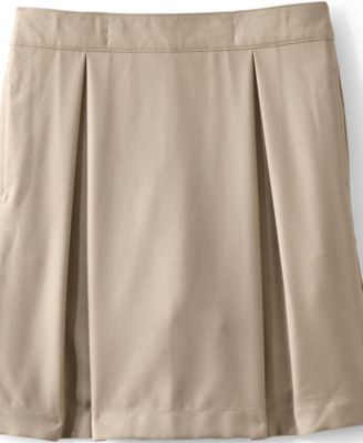 Big Girls School Uniform Solid Pleated Skort Top of Knee