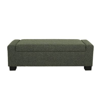 1 Count Stylish Fabric Storage Ottoman with Flip-Lid Top