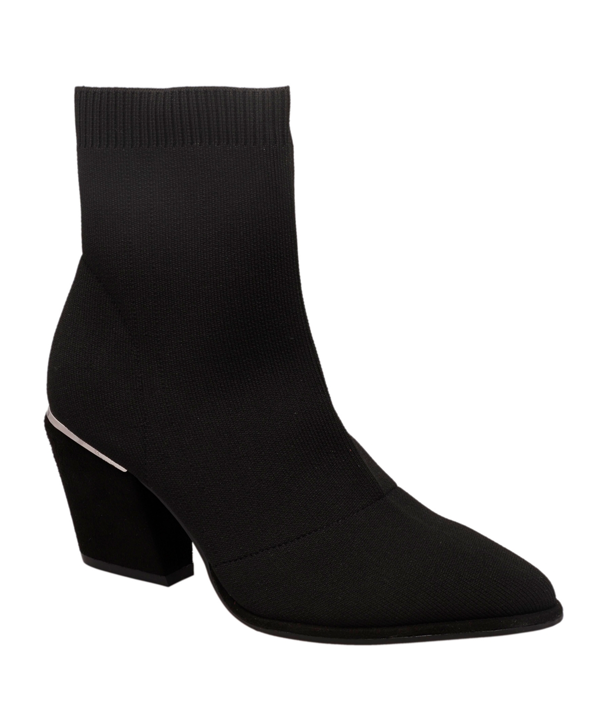 Women's Draxton Block-Heel Knit Dress Booties - Black