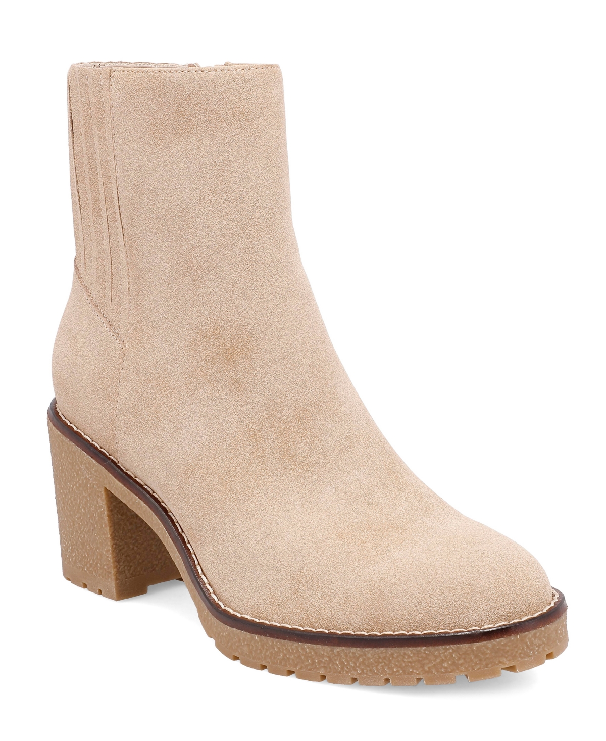 Mia Harlow Lug Sole Platform Bootie In Sand