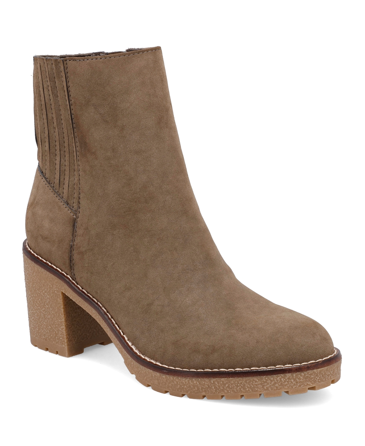 MIA WOMEN'S HARLOW LUG-SOLE BLOCK-HEEL CHELSEA BOOTIES 