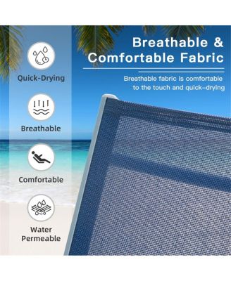 Streamdale Blue Outdoor Chaise Lounge Set - 2 Chairs