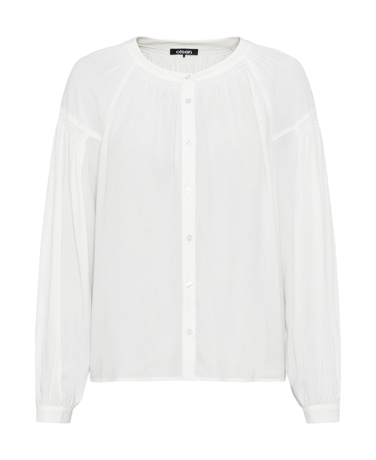 Olsen Women's 100% Viscose Collarless Blouse