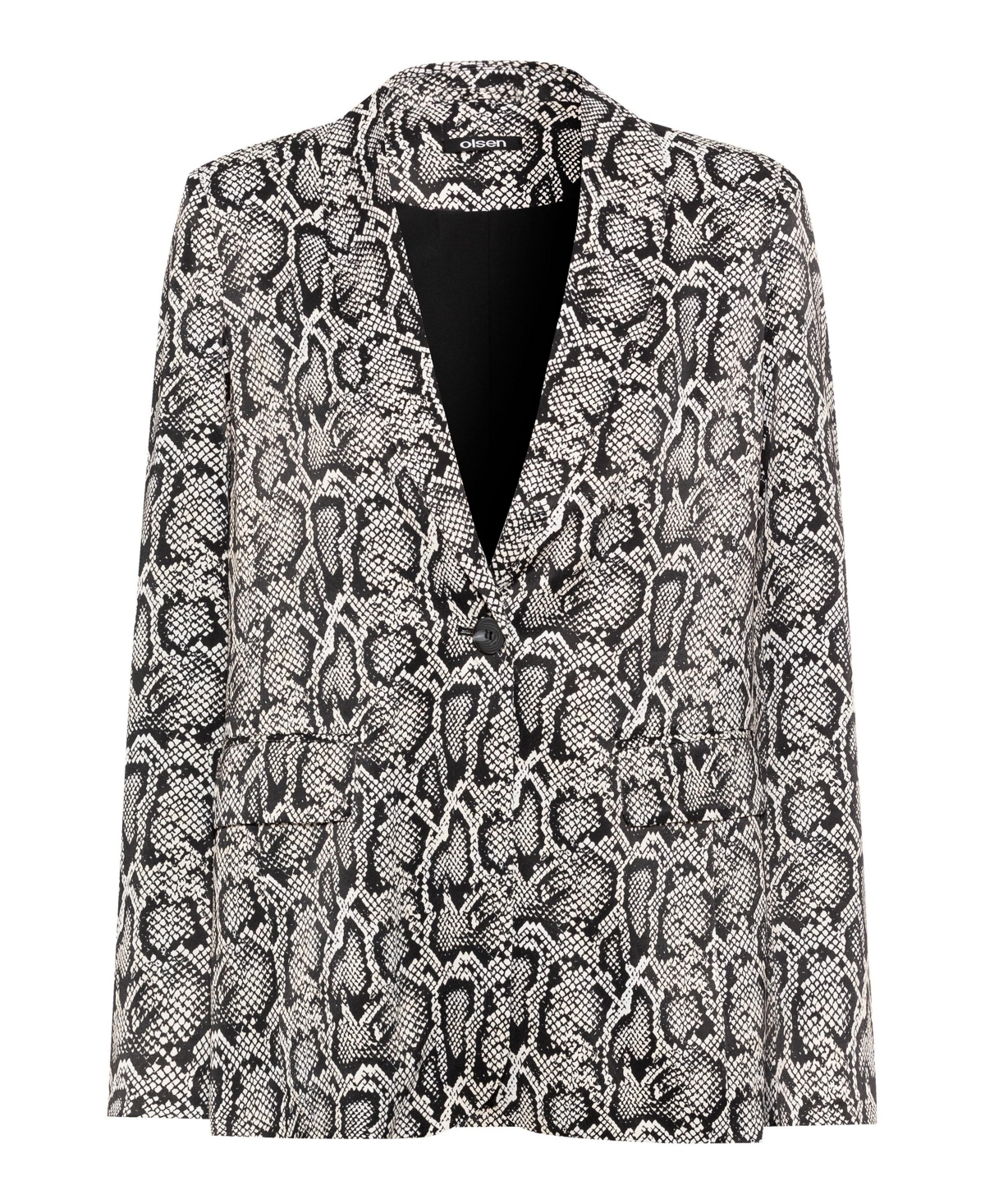 Olsen Women's Satin Effect Snake Blazer