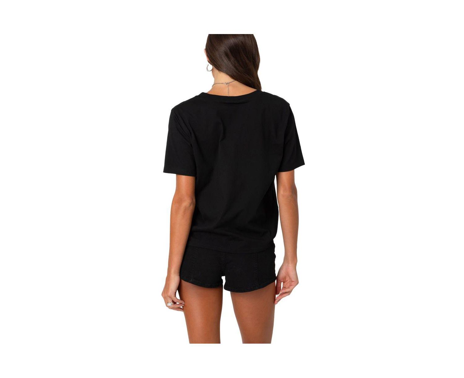 Women's Loose fit V neck T shirt