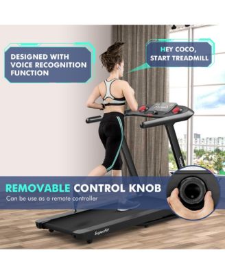 4.75HP Folding Treadmill w/Preset Programs Touch Screen Voice