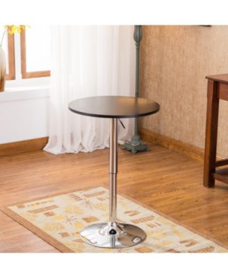 Adjustable Wood and Metal Bar Table