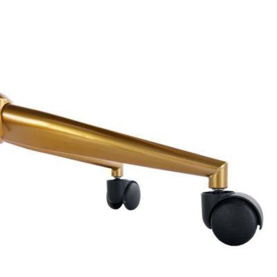 Velvet Home Office Chair with Wheels and Side Arms