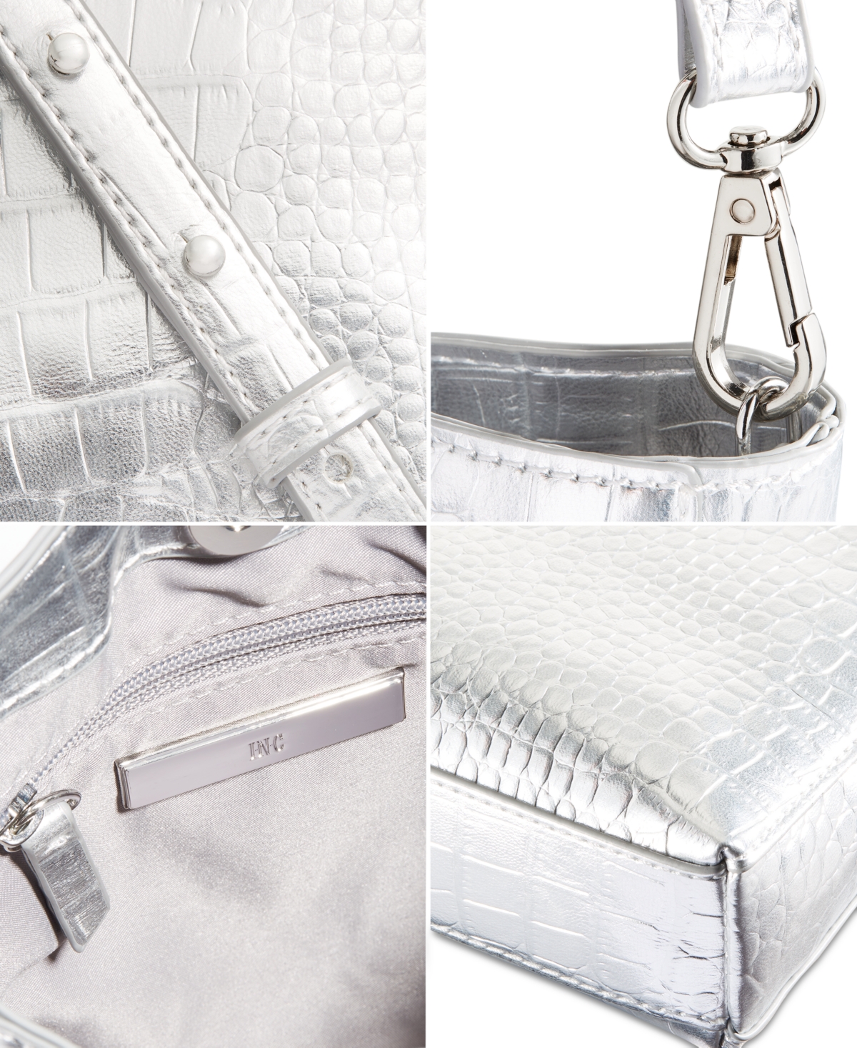 Rachell Metallic Croc Crossbody
