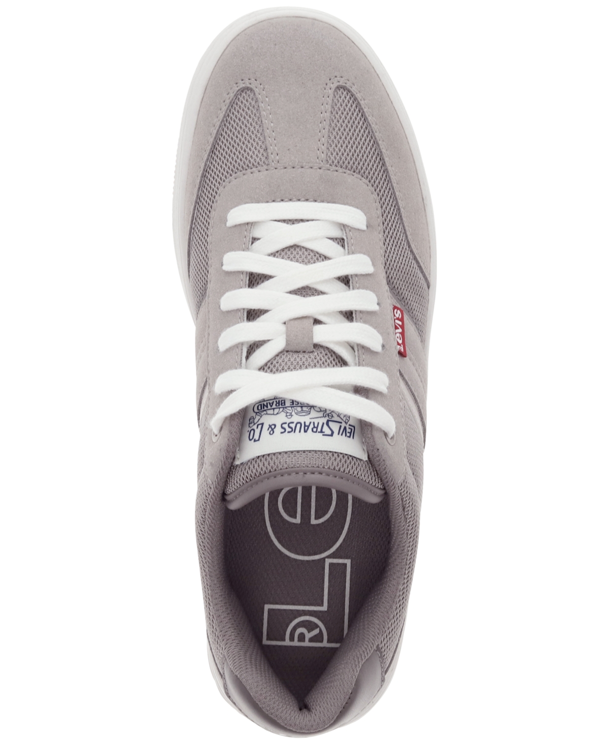 Levi's Men's Zane Low-Top Athletic Lace Up Sneakers -Charcoal