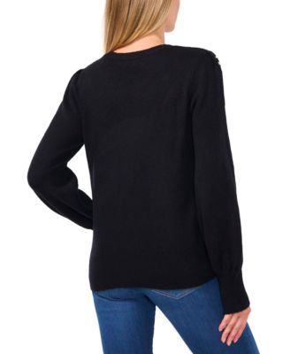 Women's Scattered-Pearl Crewneck Sweater
