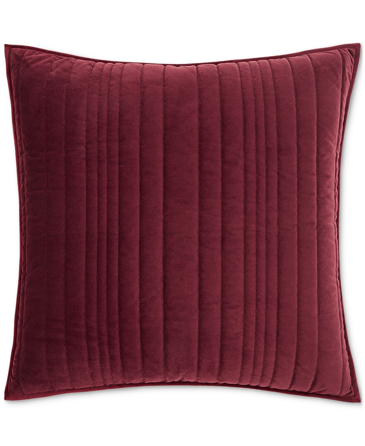 Channeled Velvet 2-Pc. Sham Set, European, Created for Macy's - Bordeaux