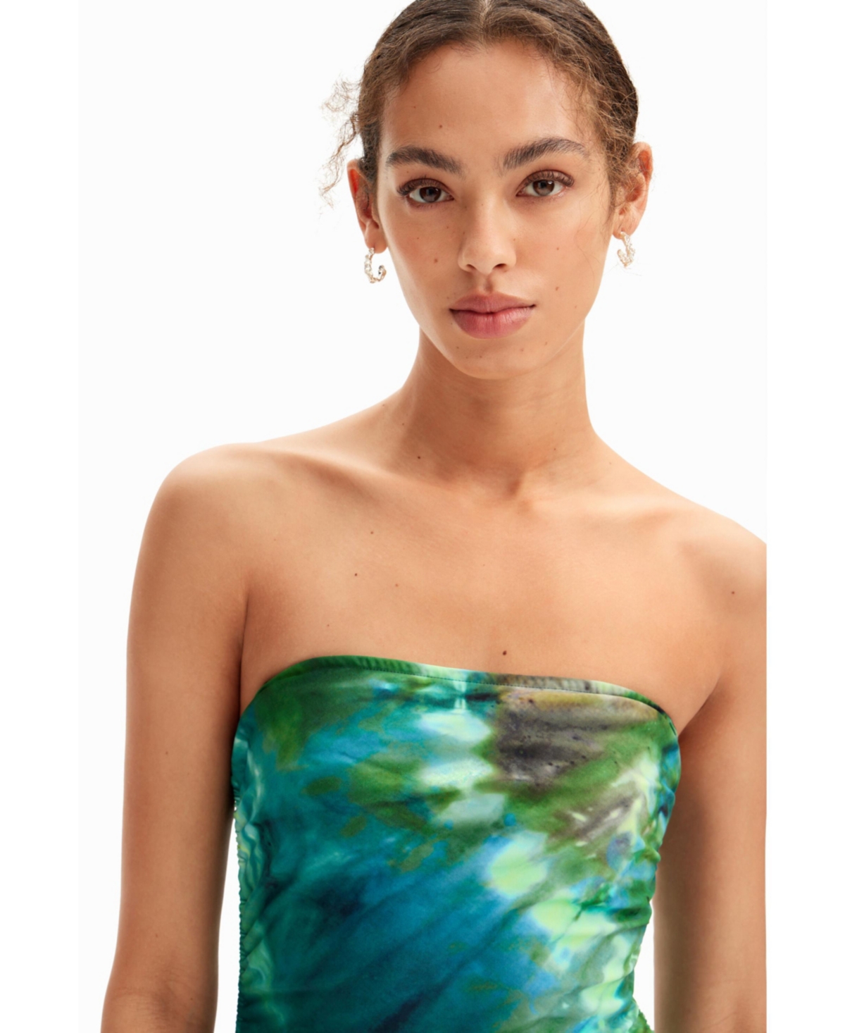 Desigual Women's Tie-dye bandeau swimsuit