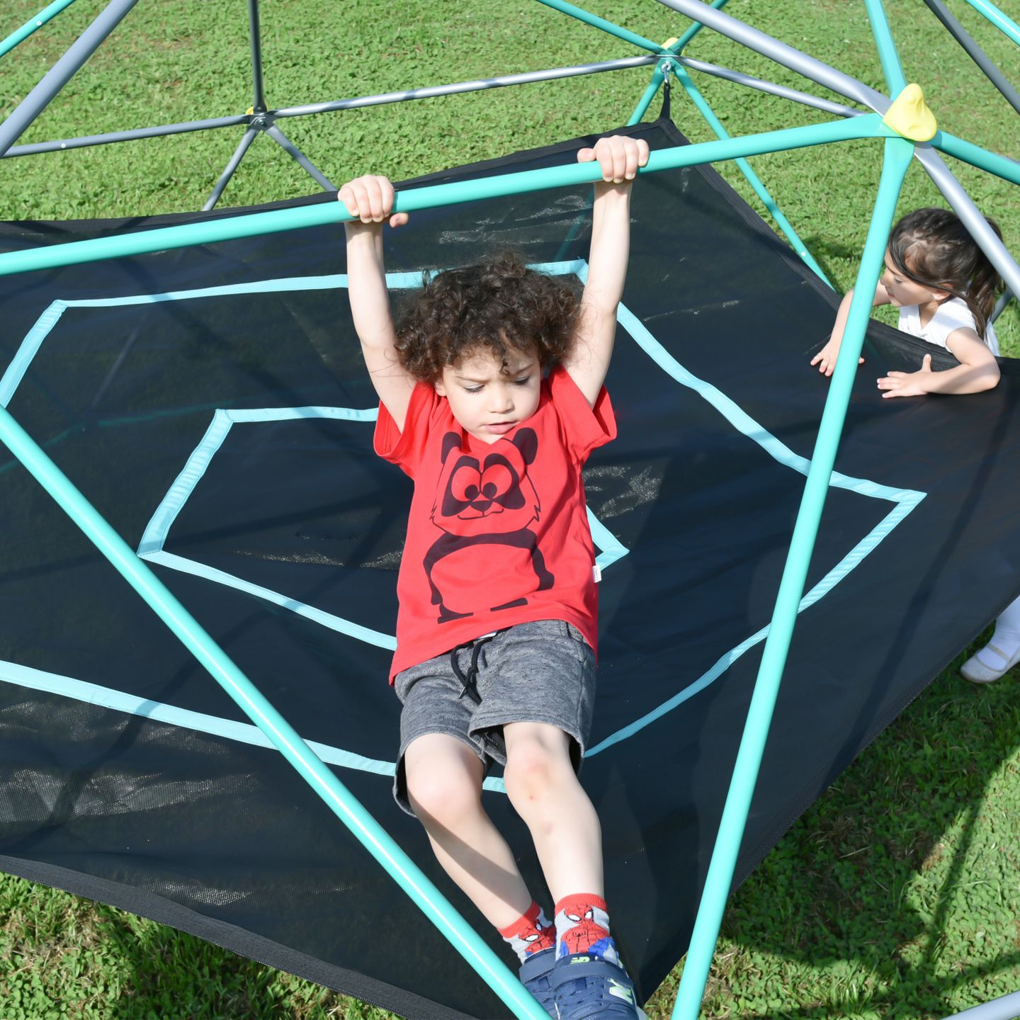 Детская игрушка Streamdale Furniture Geometric Rust-Resistant Climbing Dome, 13'W x 6.7'H, 1,000-lb Capacity, Ages 3+, цвет: Зелёный — фото 9