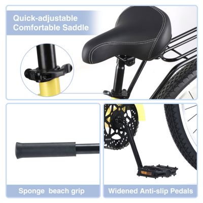 Streamdale Men's Single-Speed Cruiser Bike Comfortable and Stylish