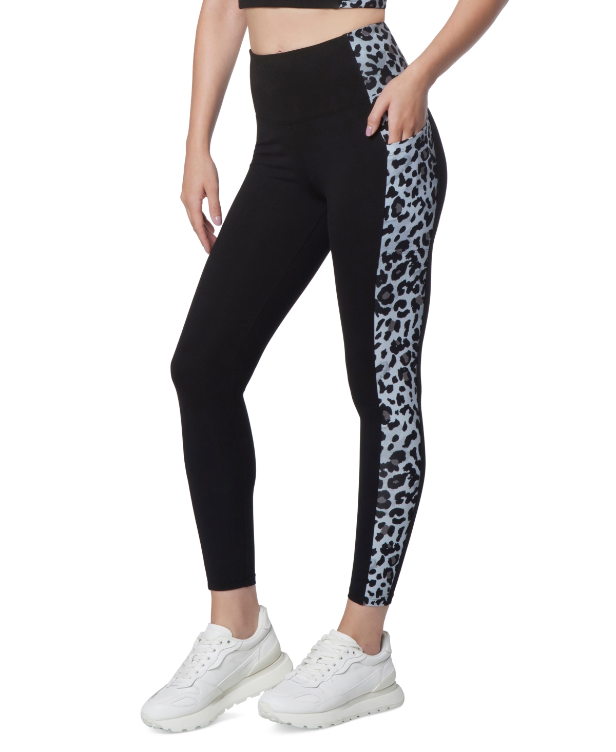 Andrew Marc Sport Women's Printed 7/8 Leggings - Gray Leopard
