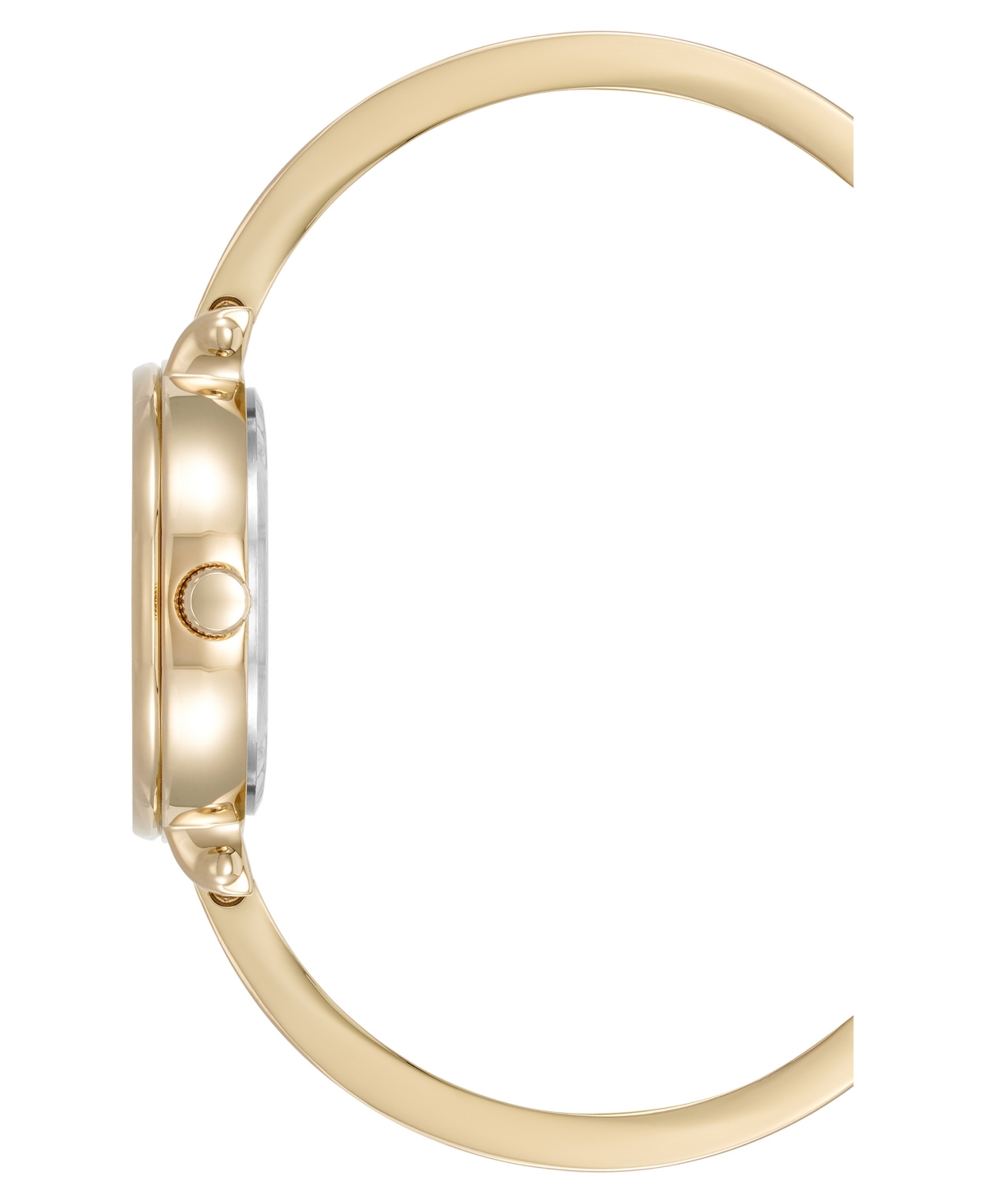 Anne Klein Women's Quartz Round Abalone Gemstone Gold-tone Alloy Metal Bangle Watch Set, 30mm In Blue,green,gold-tone