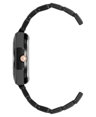 Women's Quartz Black Octagonal Ceramic Watch, 32mm