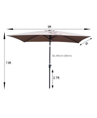 Streamdale Waterproof Patio Umbrella with Tilt and Crank