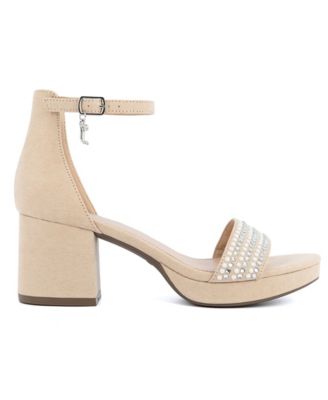 Women's Nelly Rhinestone Two-Piece Platform Dress Sandals